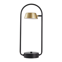 Foto do produto Abajur LED Zavi Oni 7W 3000K Ouro Fosco e Preto - Nordecor 2549