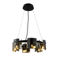 Foto do produto Pendente Bouze Cin 60cm Preto e Fumê - Nordecor 2533