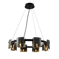 Foto do produto Pendente Bouze Cin 80cm Preto e Fumê - Nordecor 2535