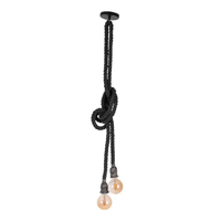 Foto do produto Pendente de Corda Chumbo 180cm 2 Lâmpadas - Nordecor 2037