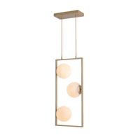 Foto do produto Pendente Ibba Retangular Dourado - Nordecor 2299