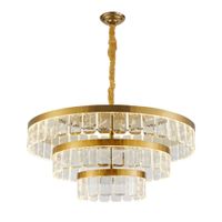Foto do produto Pendente LED Zylo Redondo 105W 3000K Bivolt Dourado Brilho - Nordecor 2774