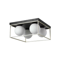 Foto do produto Plafon de Sobrepor Cubo Globo Ouro Champanhe e Preto - Nordecor 2254