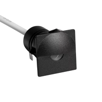 Foto do produto Balizador de Embutir LED Romi Quadrado 1W IRC 90 3000K Bivolt Preto - Nordecor 2842