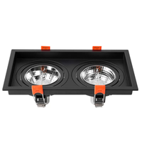 Foto do produto Spot de Embutir Loyo Duplo AR70 Preto - Nordecor 6837