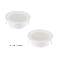 Foto do produto Kit com 2 Spot de Embutir LED Alua Redondo 2W 3000K Bivolt Branco - Nordecor 6641