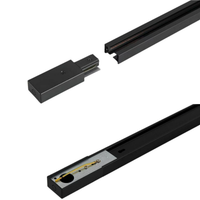 Foto do produto Trilho de Sobrepor Eletrificado com Canaleta 1 Metro Preto - Nordecor 6813