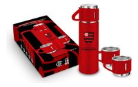 Foto do produto Garrafa Brasfoot Com 3 Canecas Flamengo 420 Ml Cod. 16633