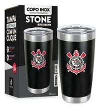Foto do produto Copo Brasfoot Inox Stone Corinthians 500ml Cod. 16627