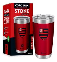 Foto do produto Copo Brasfoot Inox Stone Flamengo 500ml Cod. 16628