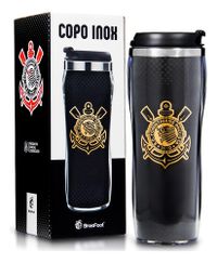 Foto do produto Copo Brasfoot Corinthians Inox Série Ouro Oficial Cod: 16592