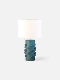 Foto do produto Abajur Pinus Verde C/ Cupula em Linho Off White - By Poli