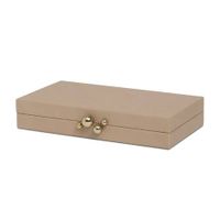 Foto do produto Caixa Decorativa Nude Detalhe Dourado - M