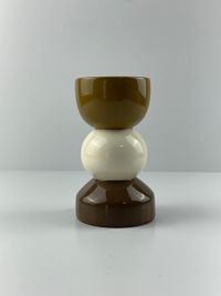 Foto do produto Castiçal Trico Nude/Marrom