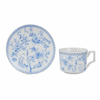 Foto do produto Conj. 4 Xícaras de Chá com Pires Fiori - Azul 220ml