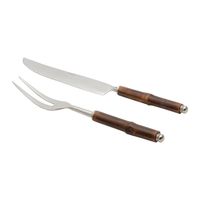 Foto do produto Conjunto Faca e Garfo em Aço Inox P/ Churrasco