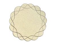 Foto do produto Jogo Americano Alegra Palha com Bordado Dourado 38cm