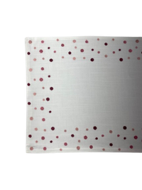 Foto do produto Jogo Americano Bubbly Branco e Rosa Retangular 35x50cm