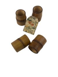 Foto do produto Kit com 8 Anéis de Guardanapo - Bambu Natural