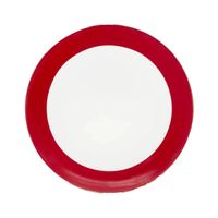 Foto do produto Prato Raso Porcelana Paint - Vermelho