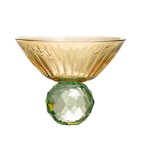 Foto do produto Taça Sobremesa de Vidro Verde/Âmbar