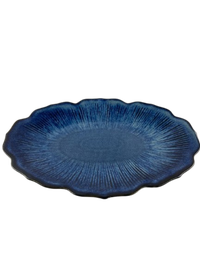 Foto do produto Travessa Cerâmica M - Flor Azul 35cm
