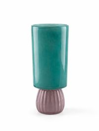 Foto do produto Vaso Tasos Azul com Base Lilas