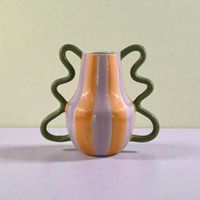 Foto do produto Vaso com Alça Listrado - Lilás 