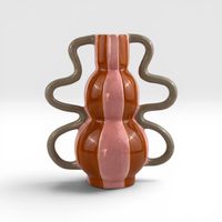 Foto do produto Vaso com Alça Listrado Rosa