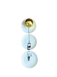 Foto do produto Cj. 3 Pratinhos - Mulher Balão Dourado 10cm - Greghi Design