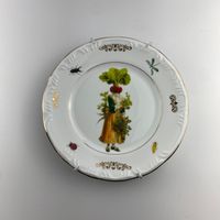 Foto do produto Prato Rabanete c/ Detalhe Ouro - Greghi Design - 25cm