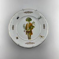 Foto do produto Prato Brócolis c/ Detalhe Ouro - Greghi Design - 25cm
