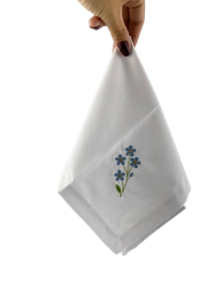 Foto do produto Guardanapo de Tecido Bordado - Bloom Blue