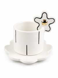 Foto do produto Caneca  Flower Pinterest com Pires