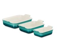 Foto do produto Set de 3 Travessas Retangulares Heritage Blue Riviera 19/26/32CM - Le Creuset