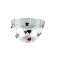 Foto do produto Bowl em Acrílico com Corações Preto / Branco/ Vermelho - G