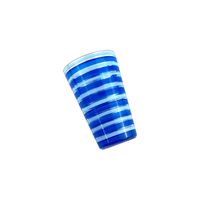 Foto do produto Copo Long Drink em Acrílico - Circle - Azul Claro/ Escuro