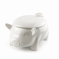 Foto do produto Sopeira Feijuca Pig em Cerâmica Com Tampa