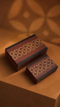 Foto do produto Duo Caixas Decorativas Paint Trama MDF