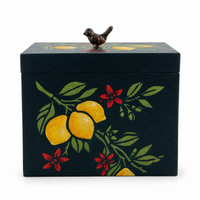 Foto do produto Caixa Térmica em MDF Pintada à Mão - Fresh Lemon