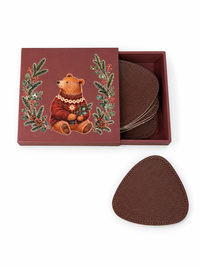 Foto do produto Gift Box Bear + 8 Porta Copos Corino Bordô 