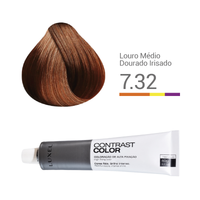 Foto do produto Contrast Color 7.32 Louro Medio Dourado Irisado - 60g - LUXEL