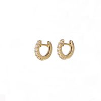 Foto do produto Argolinha 10mm Diamantes Ouro 18k