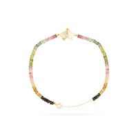 Foto do produto Pulseira Orquídea Turmalinas Mistas Ouro 18k