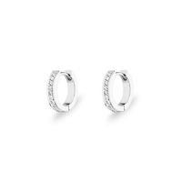 Foto do produto Argolinha 12MM Diamantes Ouro Branco 18K