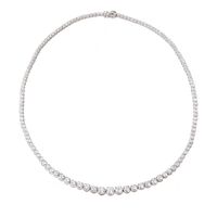 Foto do produto Gargantilha Riviera Coroa Degradê Diamantes Ouro 18K
