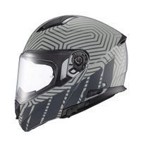 Foto do produto Capacete Texx Escamotiavel Kratos Cyber Cinza Fosco 