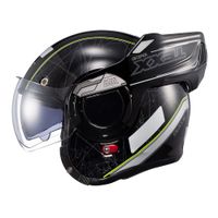 Foto do produto Capacete Texx Escamotiavel Stratos 180 Scratched  Preto verde 