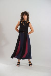 Saia Midi Julia - Azul