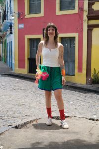 Short Bia Curto Elástico - Verde Bandeira
